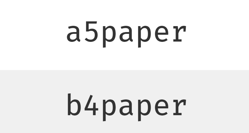 【LaTeX】用紙サイズ・向きの設定方法