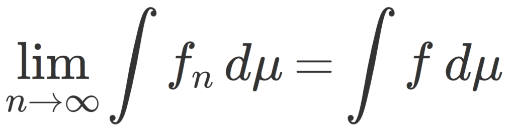 ルベーグの収束定理(優収束定理)