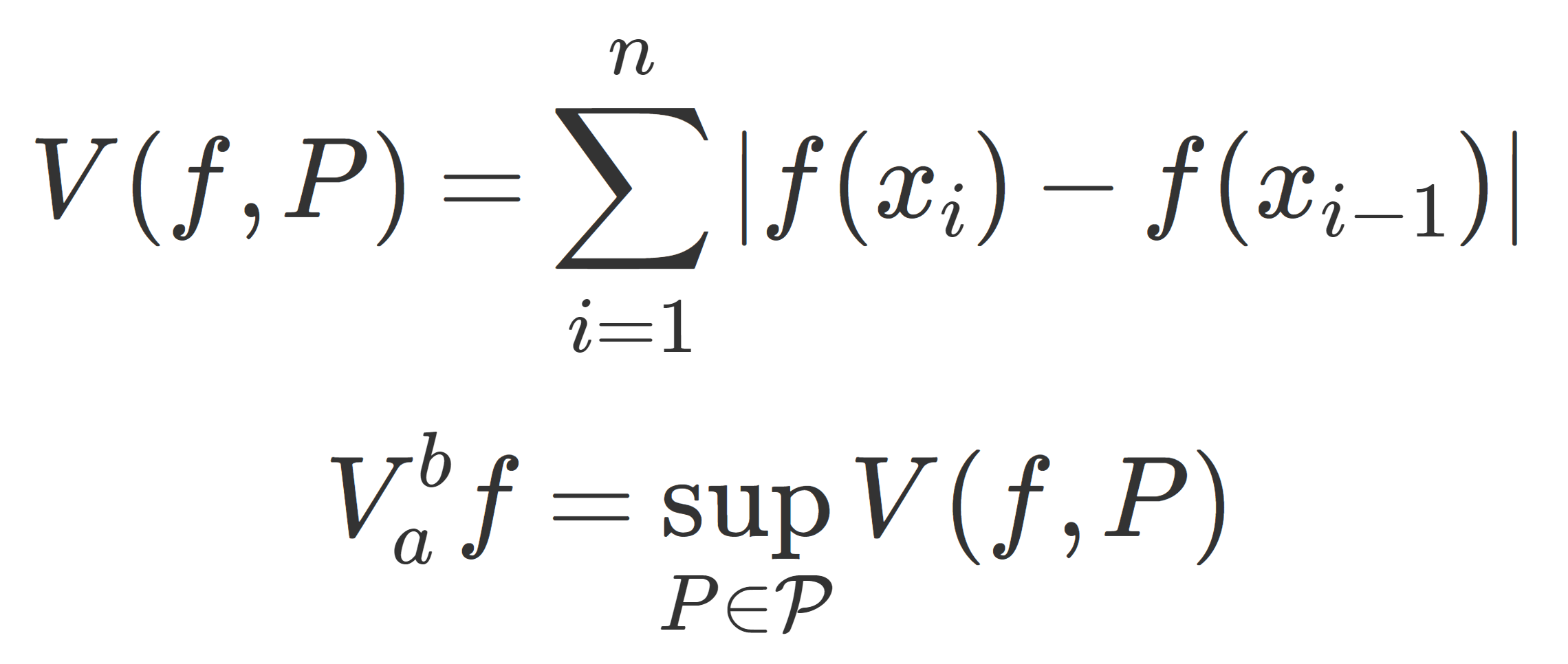 有界変動関数の定義と例といくつかの大事な性質
